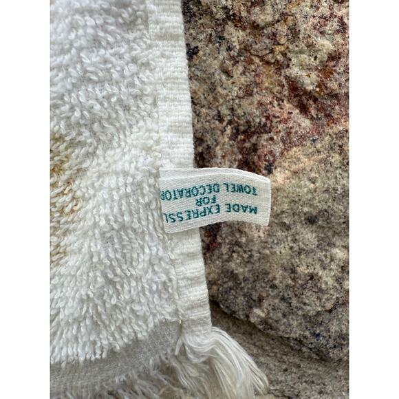 Vintage cannon yellow and gold rose bath towel - Picture 2 of 12